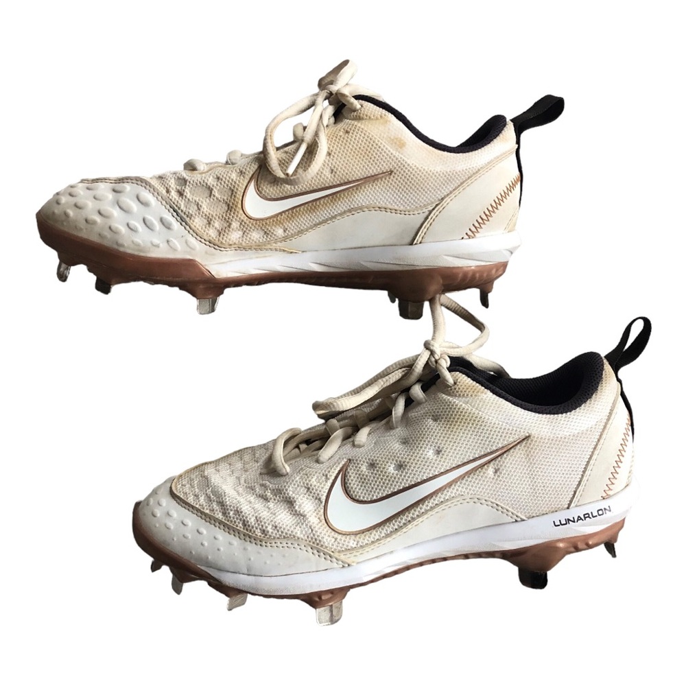 Nike Size 7 Lunar Hyperdiamond 2 Pro Women Cleats White Rose Gold Softball
